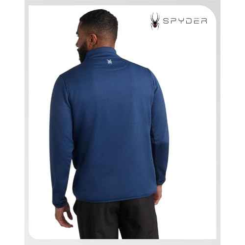 Spyder Mens Quarter Zip Pullover Sweatshirt - Lightweight Soft Fleece Athletic Pullover - Gym & Running Sweatshirts for Men
