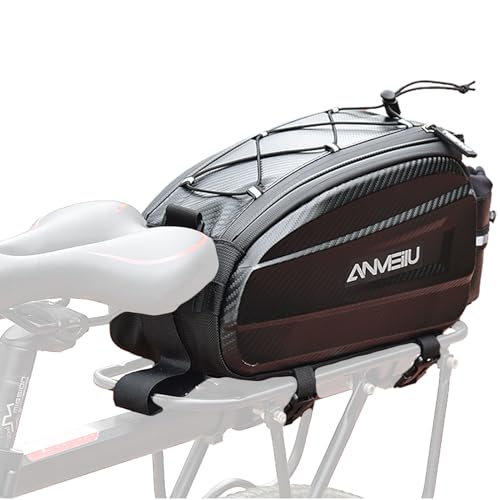 Waterproof Bike Rack Bag 6L Pannier with Rain Cover & Installation Straps