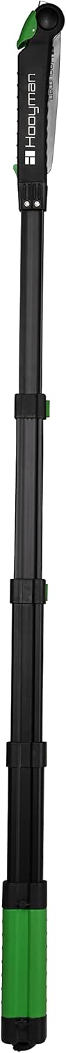 Hooyman Extendable Tree Saw with Compact Design, Detachable Handsaw and Telescoping Pole, No-Slip H-Grip, Impulse Hardened Teeth, and Wrist Lanyard for Tree Trimming, Hunting, Camping, and Outdoors
