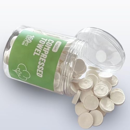 Compressed Towels for Camping and Travel - White 160 Pack