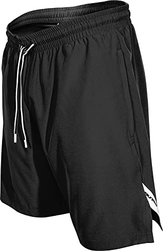 Men's Baseball Training Shorts - Large Black Athletic Fit 7-Inch Inseam