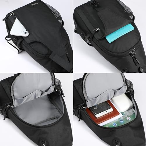 Small Crossbody Sling Backpack for Men Women Travel Hiking Chest Bag