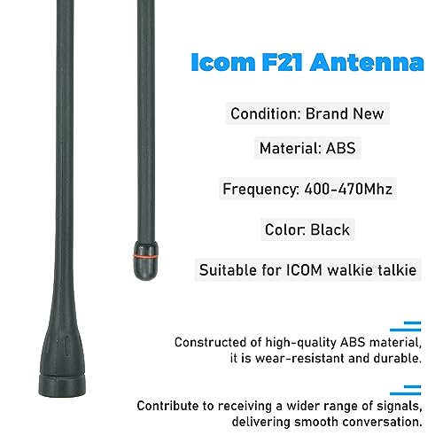 UHF 440-470MHz Antenna SMA for Icom Handheld Radios - 2 Pack