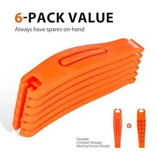 Bike Tire Levers Set ? Ultra Strong & Durable Bicycle Tire Removal Tools, 6-Pack Value Set, Non-Slip Easy Grip, Gentle on Tires & Rims, for Road, MTB, Ebike & Gravel Bikes