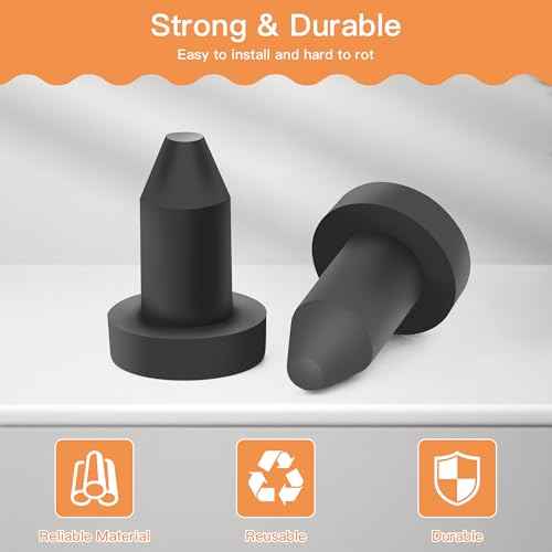 10 Pcs 1/2" Kayak Drain Plug, Scupper Plugs for Most Fishing Boats Kayak, Compatible with Sundolphin Pelican Kayaks Aruba 8 SS, Aruba 10, Excursion 10, Black