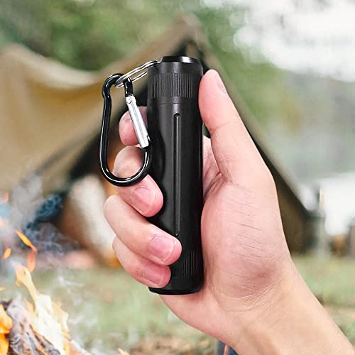 Smell Proof Airtight Storage Containers Set with Carabiners - Waterproof Aluminium Seed Jars for Outdoors Survival
