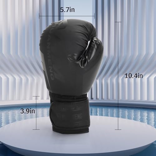 Professional Boxing Gloves for Training Sparring Muay Thai 10 OZ Black