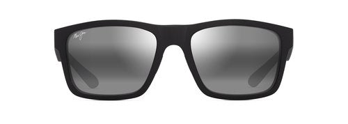 Maui Jim The Flats Rectangle Sunglasses, Matte Black W/Grey/Neutral Grey Polarized, Large