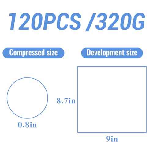 120PCS - Compressed Towels, Camping Towel, Portable Towel, Disposable Face Towels for Travel, Compressed Coin Tissue, Reusable Cleaning Towel ASIN: B0D4R13X1M SKU: Camping Towel 0