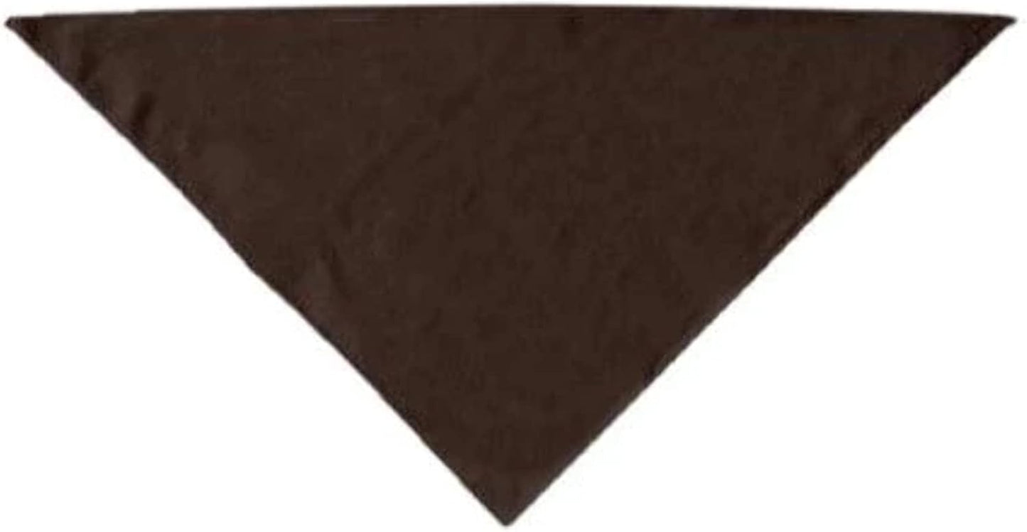Mirage Pet Products Plain Bandana, Large, Cocoa