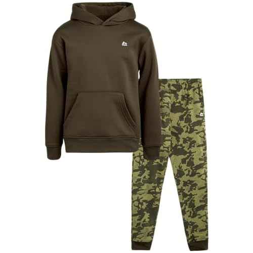 RBX Boys Sweat Suit Set - 2 Piece Cozy Fleece Pullover Hoodie and Athletic Jogger Sweat Pants for Boys (Sizes: 8-12)