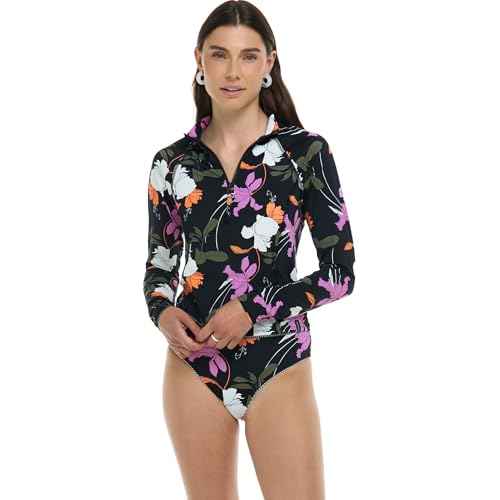 Body Glove Women's Standard Raelynn Long Sleeve Crop Top Rashguard