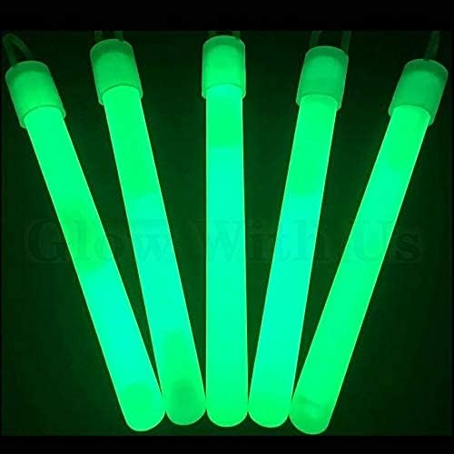 Glow Sticks Bulk Wholesale, 50 4” Blue Glow Stick Light Sticks. Bright Color, Kids Love Them! Glow 8-12 Hrs, 2-Year Shelf Life, Sturdy Packaging, GlowWithUs Brand