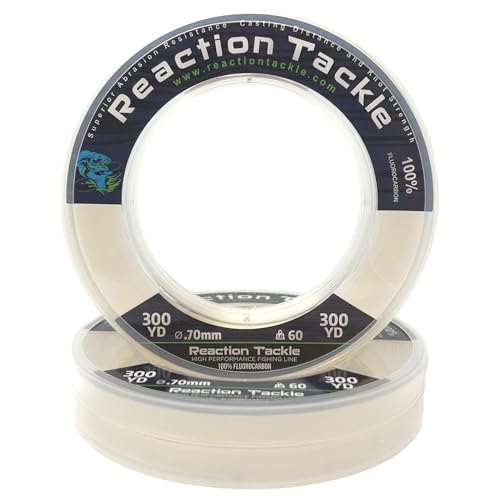 Fluorocarbon Fishing Line - 40lb, 50 Yards, Clear, Pro Grade Leader or Main