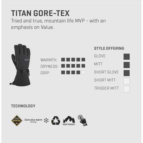 Dakine Men's Titan Gore-Tex Ski and Snowboard Mitts