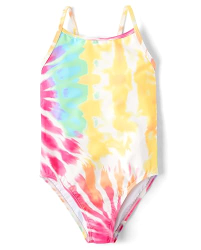 Girls' One Piece Swimsuit - Small Tie Dye Kids Bathing Suit