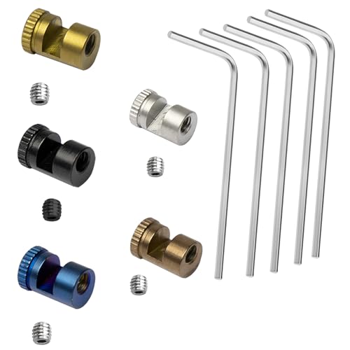 Knife Thumb Studs Set for Buck 110 Automatic Knives - 5 Colorful Brass & Steel Refits