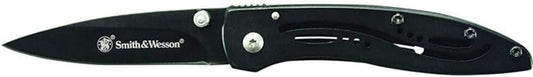 Smith & Wesson CKLPB 5.3in High Carbon S.S. Folding Knife with a 3.2in Drop Point Blade and Stainless Steel Handle for Outdoor, Tactical, Survival and EDC, Multi, One Size