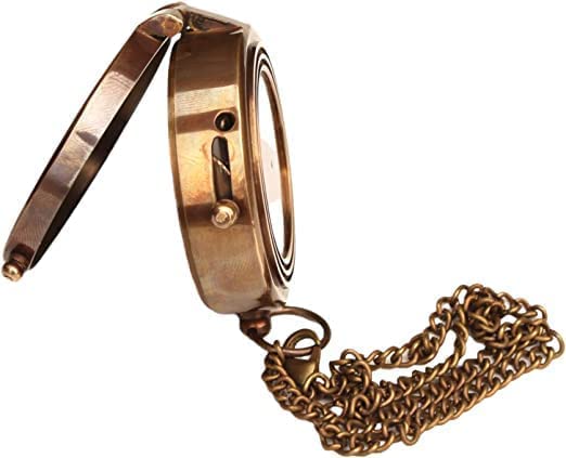 Antique Nautical Brass Engraved Pocket Compass Navigational Compass Tool for Travelling & Camping by THEHISTORICALHUB (to My Husband I Love You)