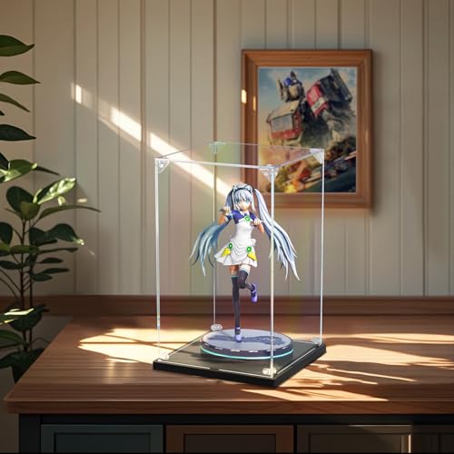 3MM Clear Acrylic Display Case - 10x8x18 Inch, Easy Assembly Showcase Box