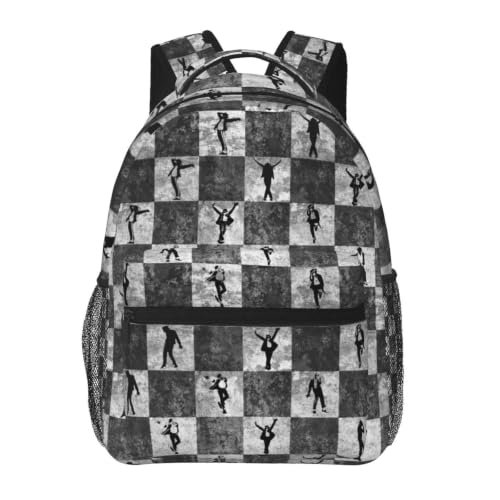 Black and White Checkered Hip Hop & Jazz Dance Backpack for Dancers