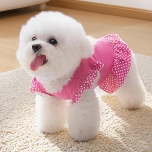 Pet Dog Dress Girl Puppy Shirt Small Pink Angel 4.5-9lb Variation