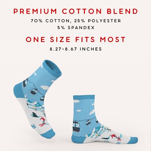 FOURSTUFF Ski, Cycling, Basketball, Golf, Pickleball, Softball, Volleyball, Wrestling, Soccer - Sports Socks for Women Men