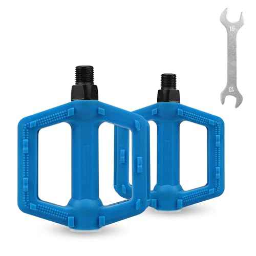 MEGHNA Kids Bike Pedal 1/2 inch Thread Universal Pedals Lightweight Non - Slip Bicycle Pedal Flat Pedal Nylon Kids Size for Kids Bike Mountain Bike Cruiser Bike BMX Freestyle Folding Bike