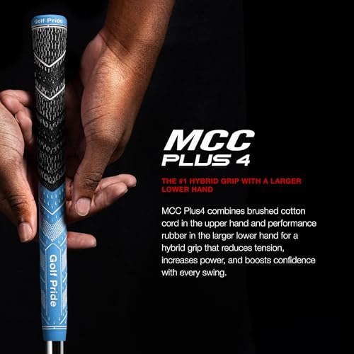 Golf Pride MCC Plus4 Golf Club Grip Light Blue White Standard 1-Pack