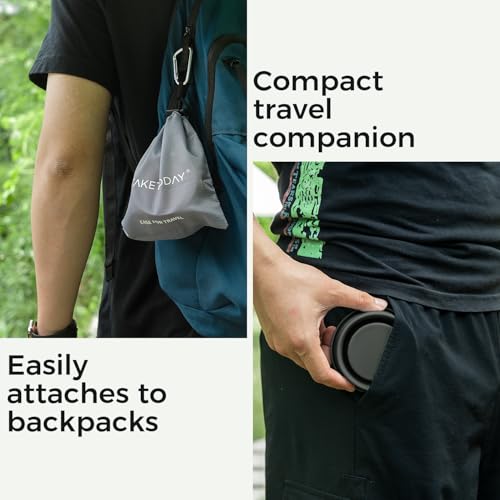 TakeToday Collapsible Travel Cup 8oz - Dark Green, Charcoal, Navy & Orange 4-Pack
