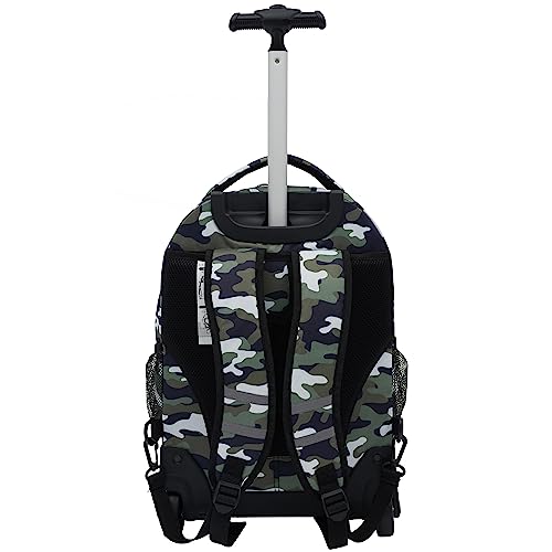 Travelers Club 18-Inch Camo Rolling Backpack with Shoulder Straps