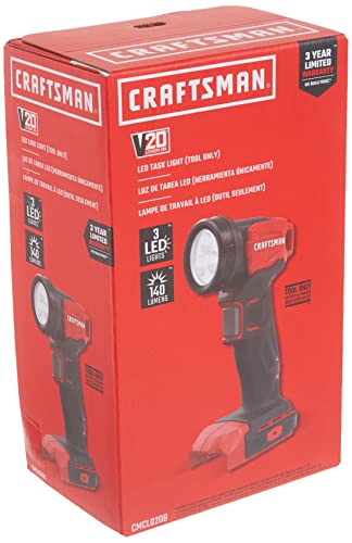 Task Light - Cordless LED Work Light with Pivoting Head, 140 Lumens, Handheld Rechargeable Flashlight