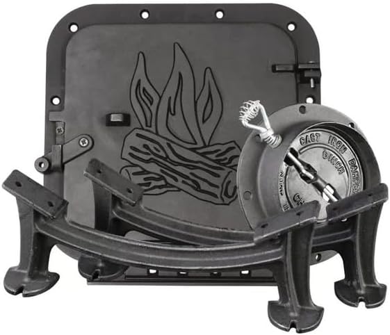 US Stove BSK1000 Barrel Camp Stove Kit, Medium, Black