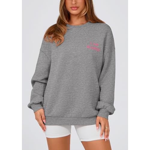 PRETTYGARDEN Women's Fall Fashion Oversized Sweatshirts Casual Crewneck Long Sleeve Graphic Pullover Tops Shirt