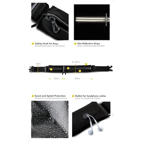 Fitgriff¢ç Running Belt for Men & Women - Secure Jogging Pouch for Phone, Keys & Essentials - For All Cell Phones