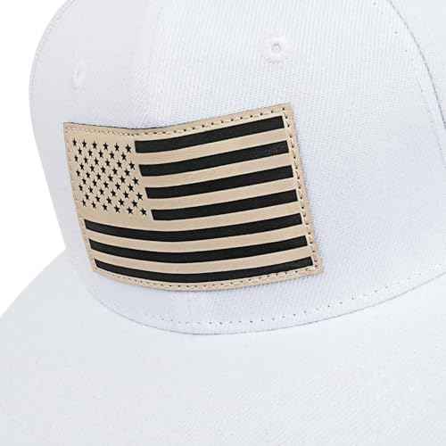 American Flag Snapback Hats - Flat Bill Brim Hat for Men Women - Breathable & Adjustable Fit for Casual Wear