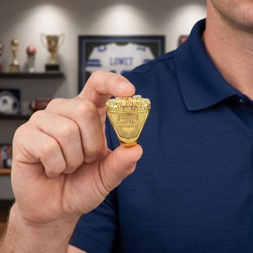 2026 Fantasy Football Championship Ring - Gold-026-Box / 11-C65MM