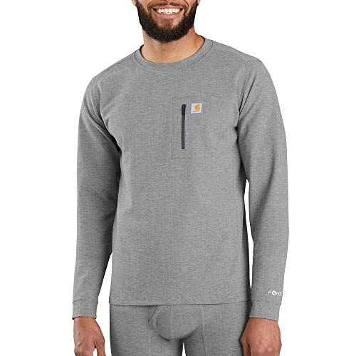 Carhartt Men's MBL110 Base Force¢ç Heavyweight Base Layer Crew - Large Tall - Shadow Heather