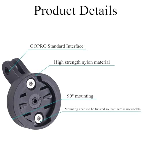 Fits for Gopro Quick Release Interface Bike Headlight Adapter Mount,Compatible with Lezyne Olight Magicshine