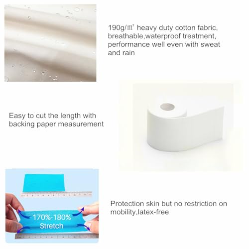 White Football Turf Tape - 3 Inches x 32.8 Feet, Ultra Sticky, Flexible & Breathable