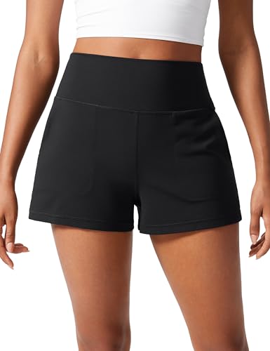 CRZ YOGA Butterlift Linerless Shorts 3 Inch - Medium Black