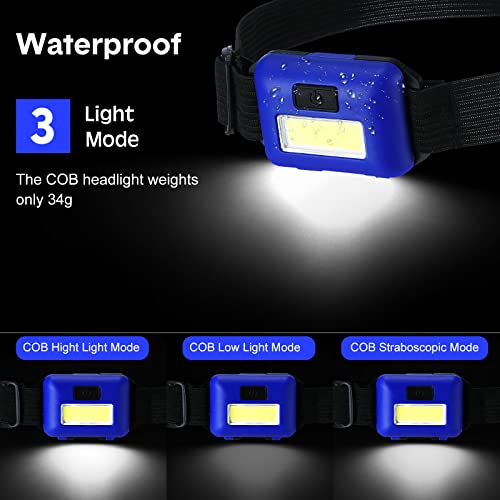 30 Pack LED Headlamp Flashlights Waterproof with Adjustable Headbands for Outdoors