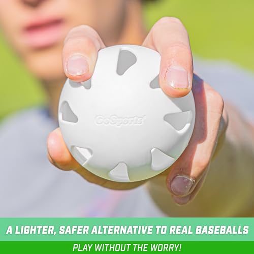Plastic Baseballs for Kids & Adults - 6 Pack, Safe & Durable for Backyard Play
