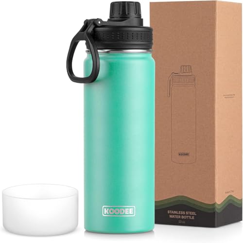 Insulated Stainless Steel Water Bottle 22oz with Leakproof Spout - Teal