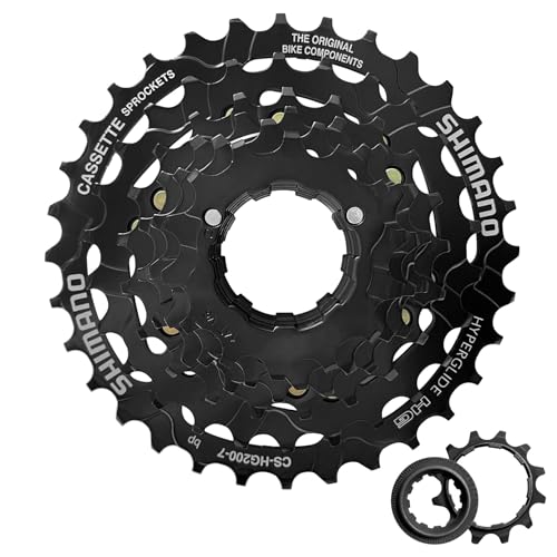 Bike Cassette 7 Speed CS-HG200 Bike Sprocket 12-32T Black for Mountain Bike Folding Bike