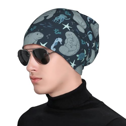 Black Knit Chemo Beanie Hat for Cancer Patients Women Men One Size