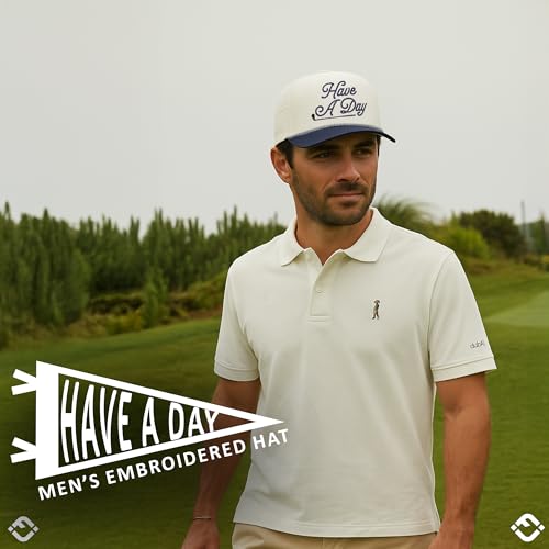 Funky Junque Funny Trucker Hat for Men - Trendy Rope Cap with Upside-Down Sayings, Lightweight Golf Hats Snapback