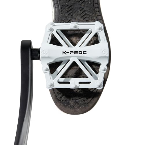 GPMTER Bike Pedals 9/16 White - Anti-Skid Aluminum Alloy MTB Road Bicycle Flat