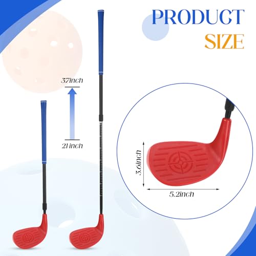 Adjustable Plastic Golf Clubs Set - Right Hand, Red Black & Blue Variation