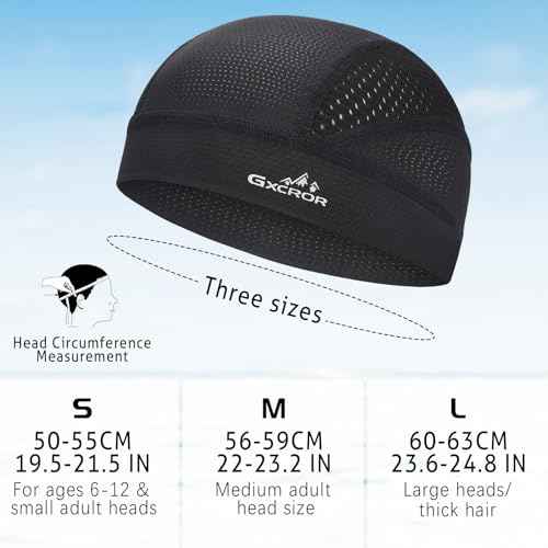 GXCROR Cooling Skull Cap for Men Women Sweat-Wicking Breathable Mesh Liner for Helmets, Summer Cycling Motorcycle